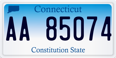 CT license plate AA85074