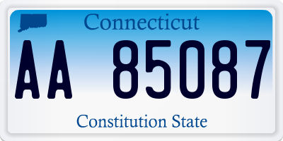 CT license plate AA85087