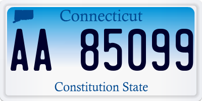 CT license plate AA85099