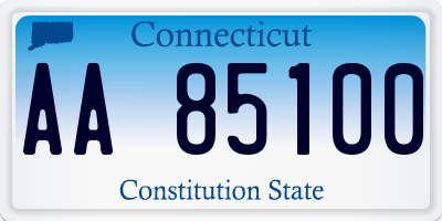 CT license plate AA85100