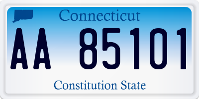 CT license plate AA85101