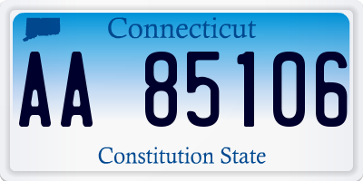 CT license plate AA85106