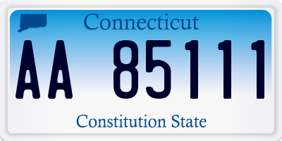 CT license plate AA85111