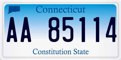 CT license plate AA85114