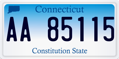 CT license plate AA85115