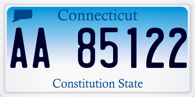 CT license plate AA85122