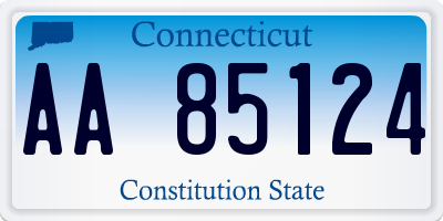 CT license plate AA85124