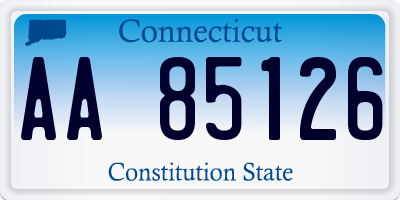 CT license plate AA85126