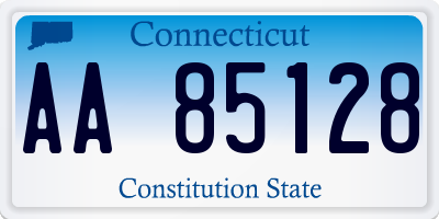 CT license plate AA85128