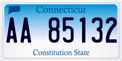 CT license plate AA85132