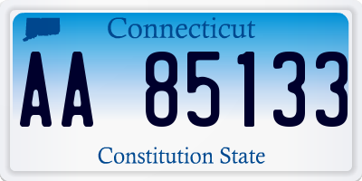 CT license plate AA85133