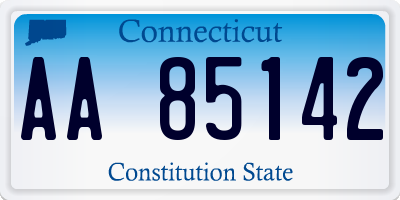 CT license plate AA85142