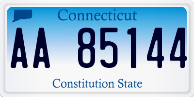 CT license plate AA85144