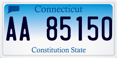 CT license plate AA85150