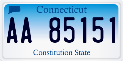 CT license plate AA85151