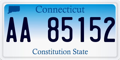 CT license plate AA85152