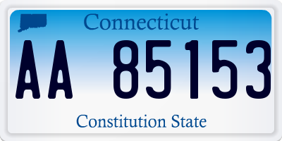 CT license plate AA85153