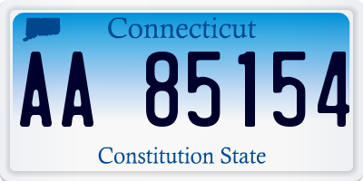 CT license plate AA85154