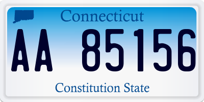 CT license plate AA85156