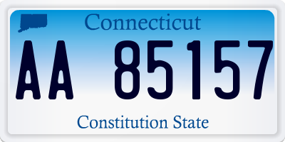 CT license plate AA85157