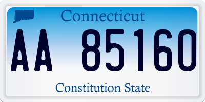 CT license plate AA85160