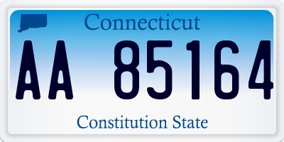 CT license plate AA85164