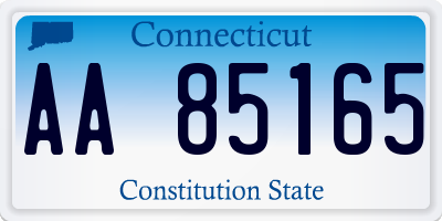 CT license plate AA85165