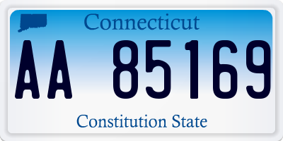 CT license plate AA85169