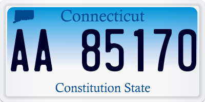 CT license plate AA85170
