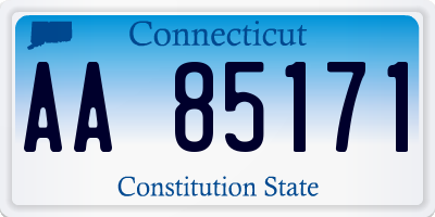 CT license plate AA85171