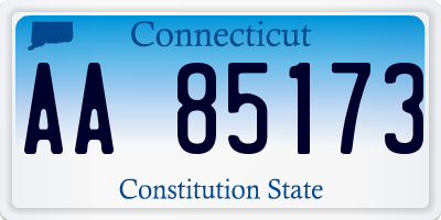 CT license plate AA85173