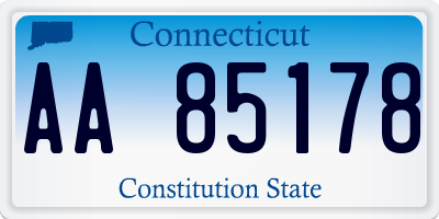 CT license plate AA85178