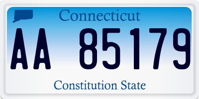 CT license plate AA85179