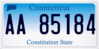 CT license plate AA85184