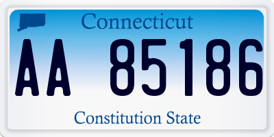 CT license plate AA85186