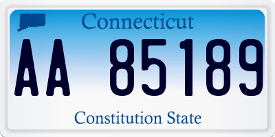 CT license plate AA85189