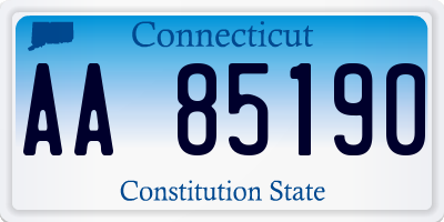 CT license plate AA85190