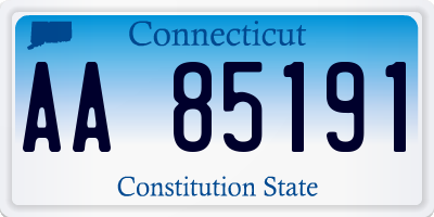 CT license plate AA85191