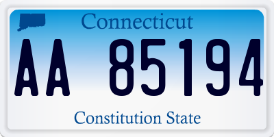 CT license plate AA85194