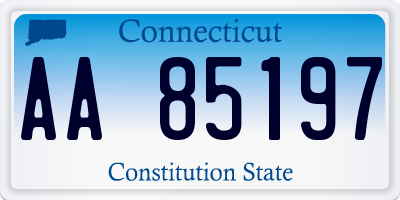 CT license plate AA85197