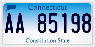 CT license plate AA85198