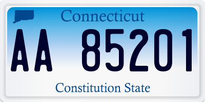 CT license plate AA85201