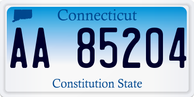 CT license plate AA85204