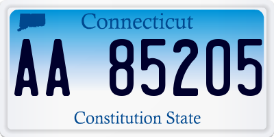 CT license plate AA85205