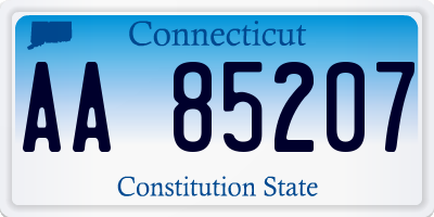 CT license plate AA85207