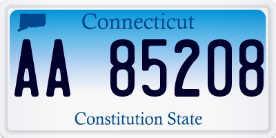 CT license plate AA85208