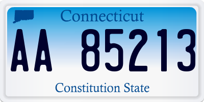 CT license plate AA85213