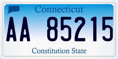 CT license plate AA85215