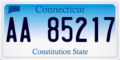 CT license plate AA85217