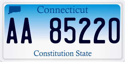 CT license plate AA85220